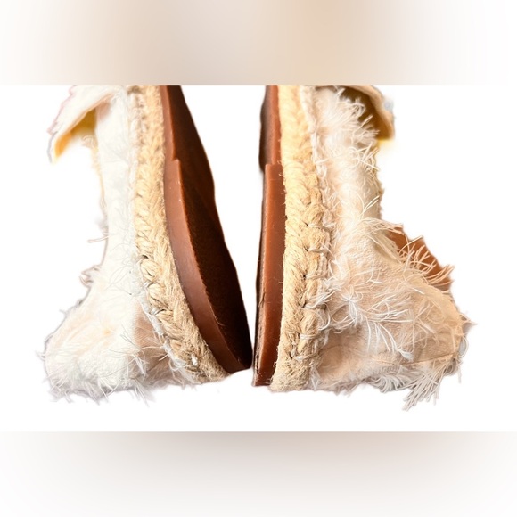 Zara Off White Fabric Espadrille, Size 38 - Picture 5 of 5